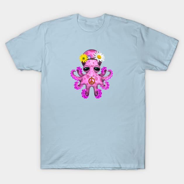 Cute Pink Baby Octopus Hippie T-Shirt by jeffbartels